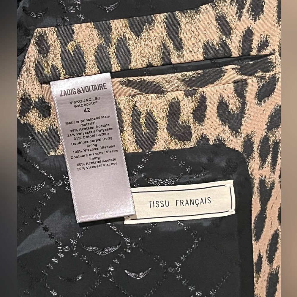 Zadig & Voltaire Animal Print Blazer - Picture 7 of 10